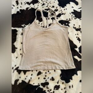 Zenana Outfitters Ribbed V-Neck Cami - Taupe